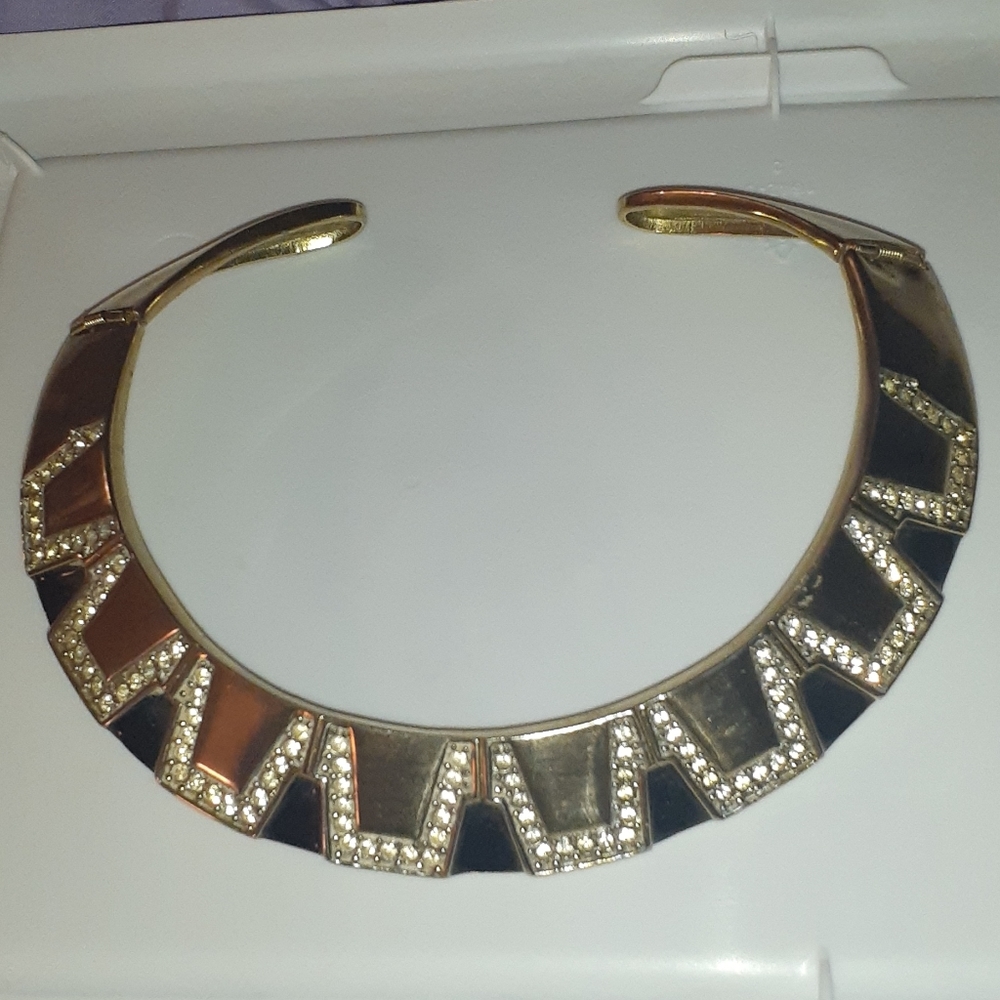 🥳SOLD VTG Egyptian Style Choker Necklace - Picture 4 of 6